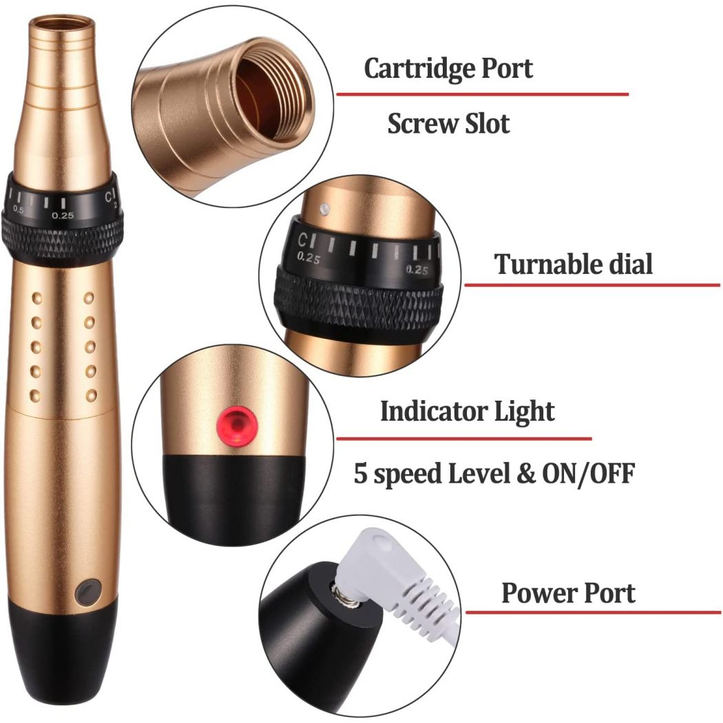 Beauty Ultima Machine Beard Pen for Screw Slot Gold Color